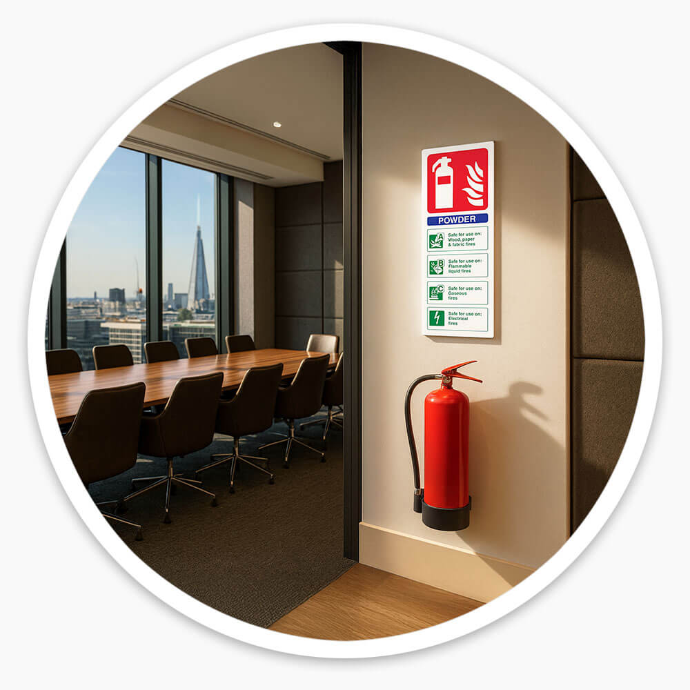 Powder Fire Extinguisher Sign