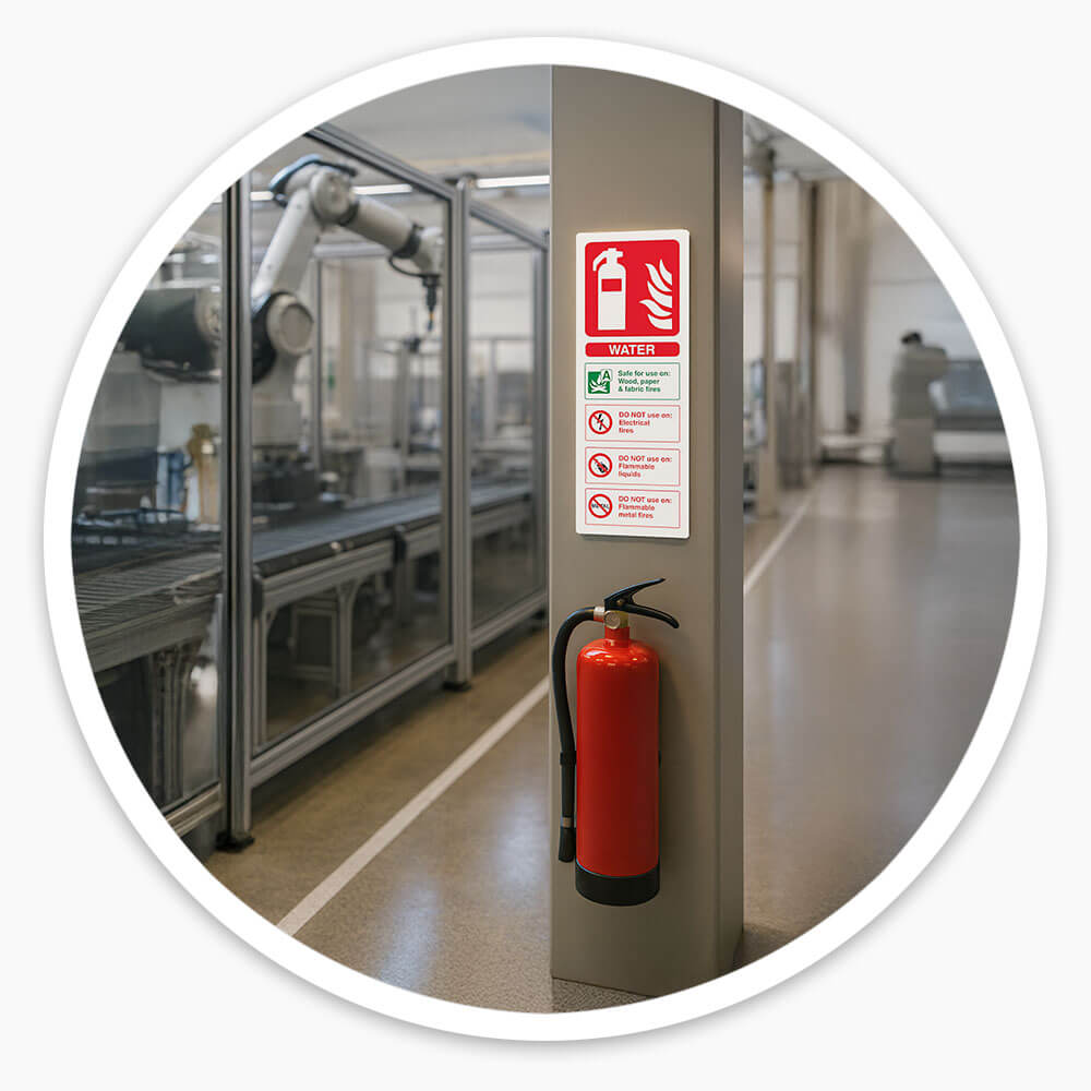 Water Fire Extinguisher Sign