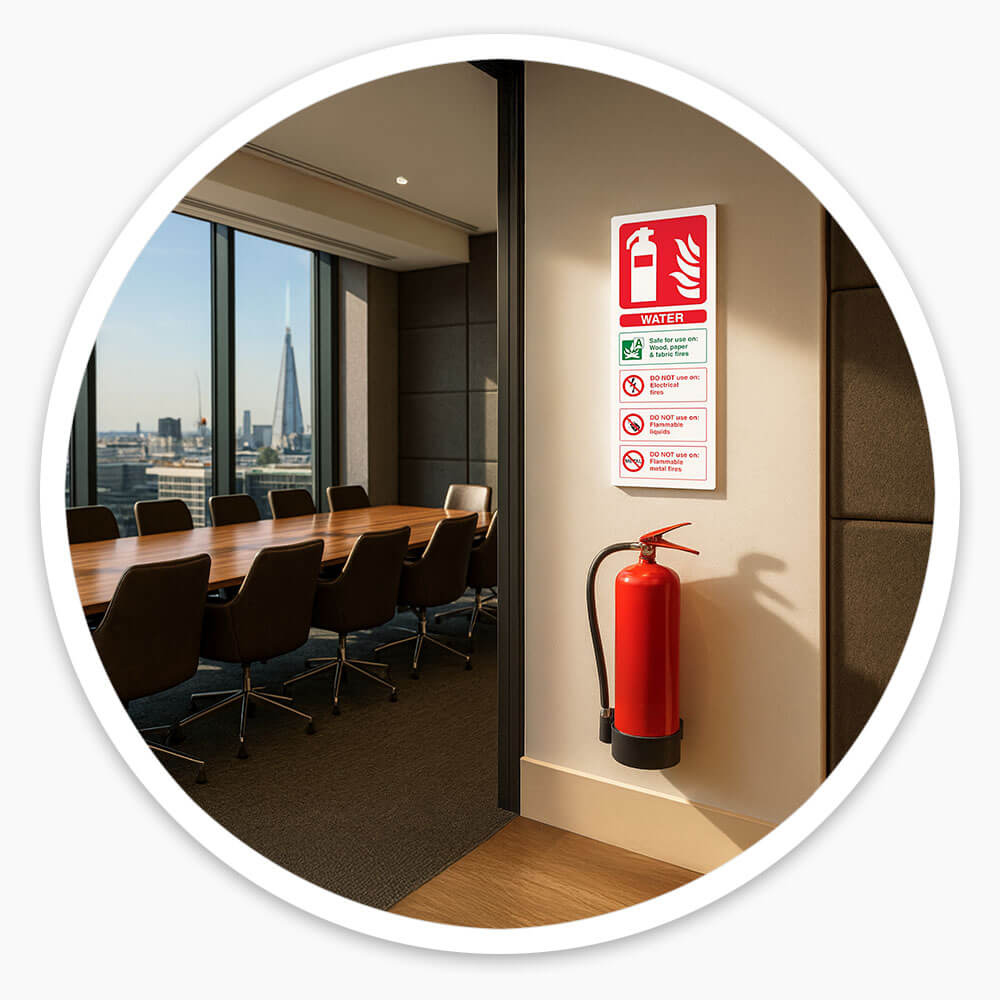 Water Fire Extinguisher Sign