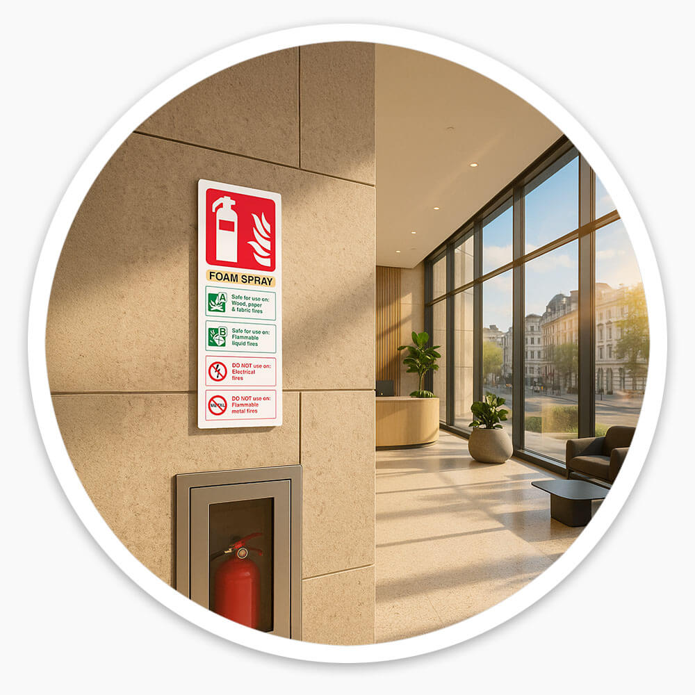 Foam Fire Extinguisher Sign