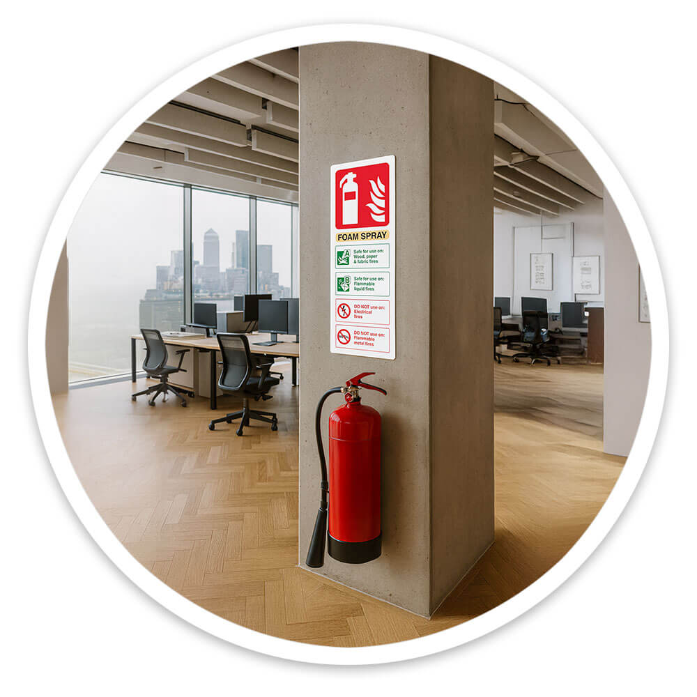 Foam Fire Extinguisher Sign