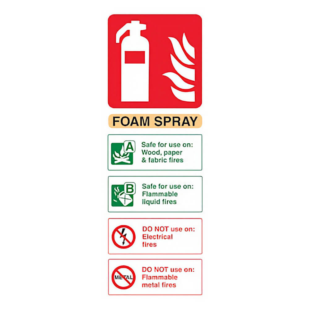 Foam Fire Extinguisher Sign