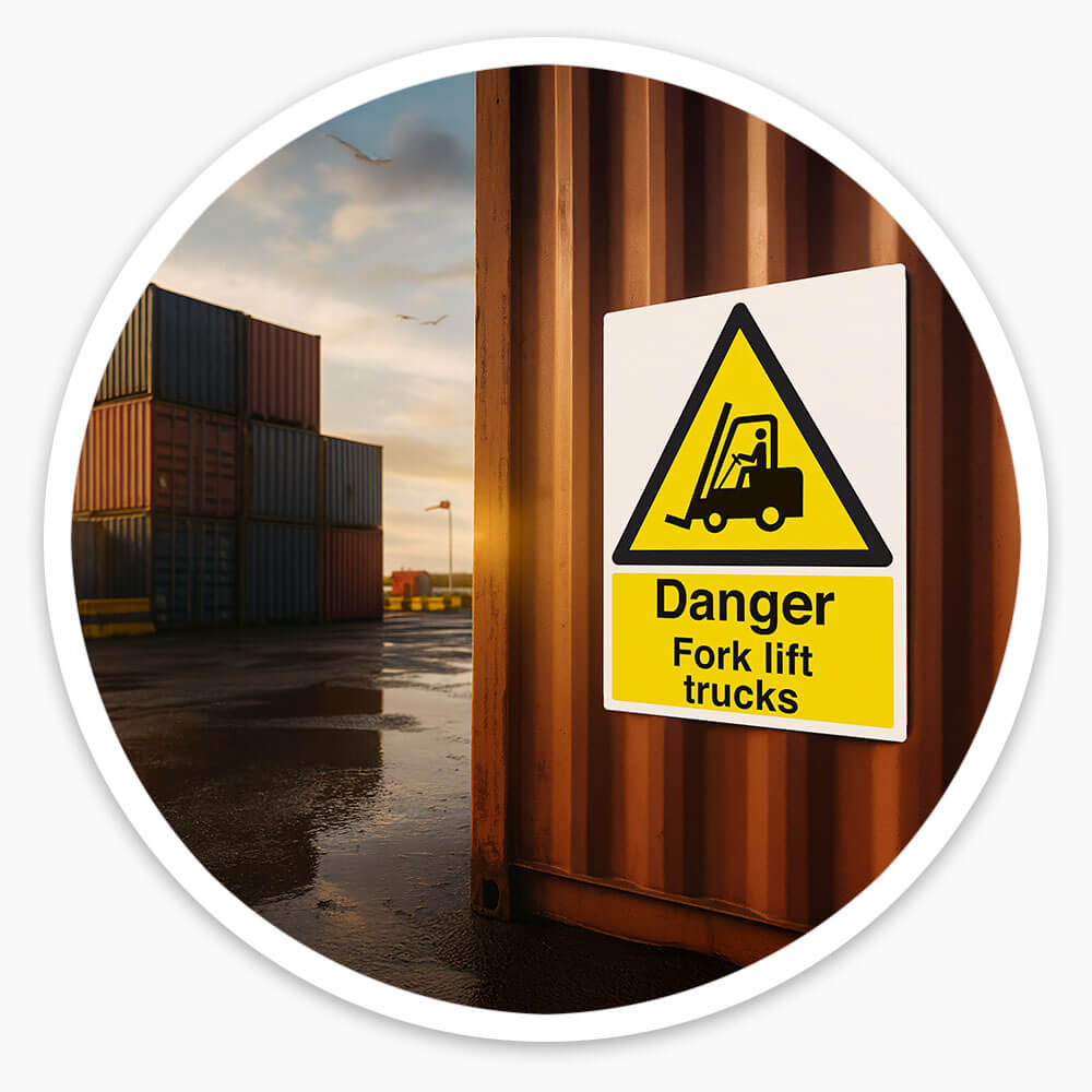 "Fork Lift Trucks" Warning Safety Sign