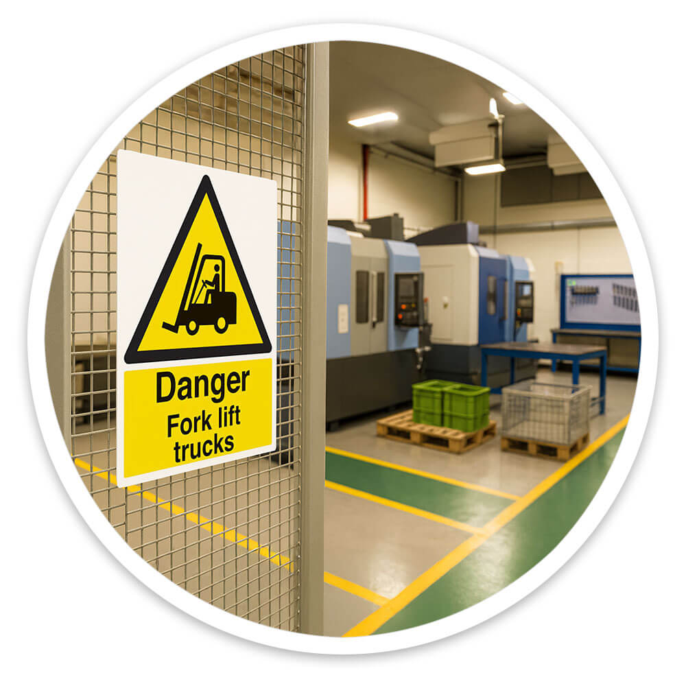 "Fork Lift Trucks" Warning Safety Sign