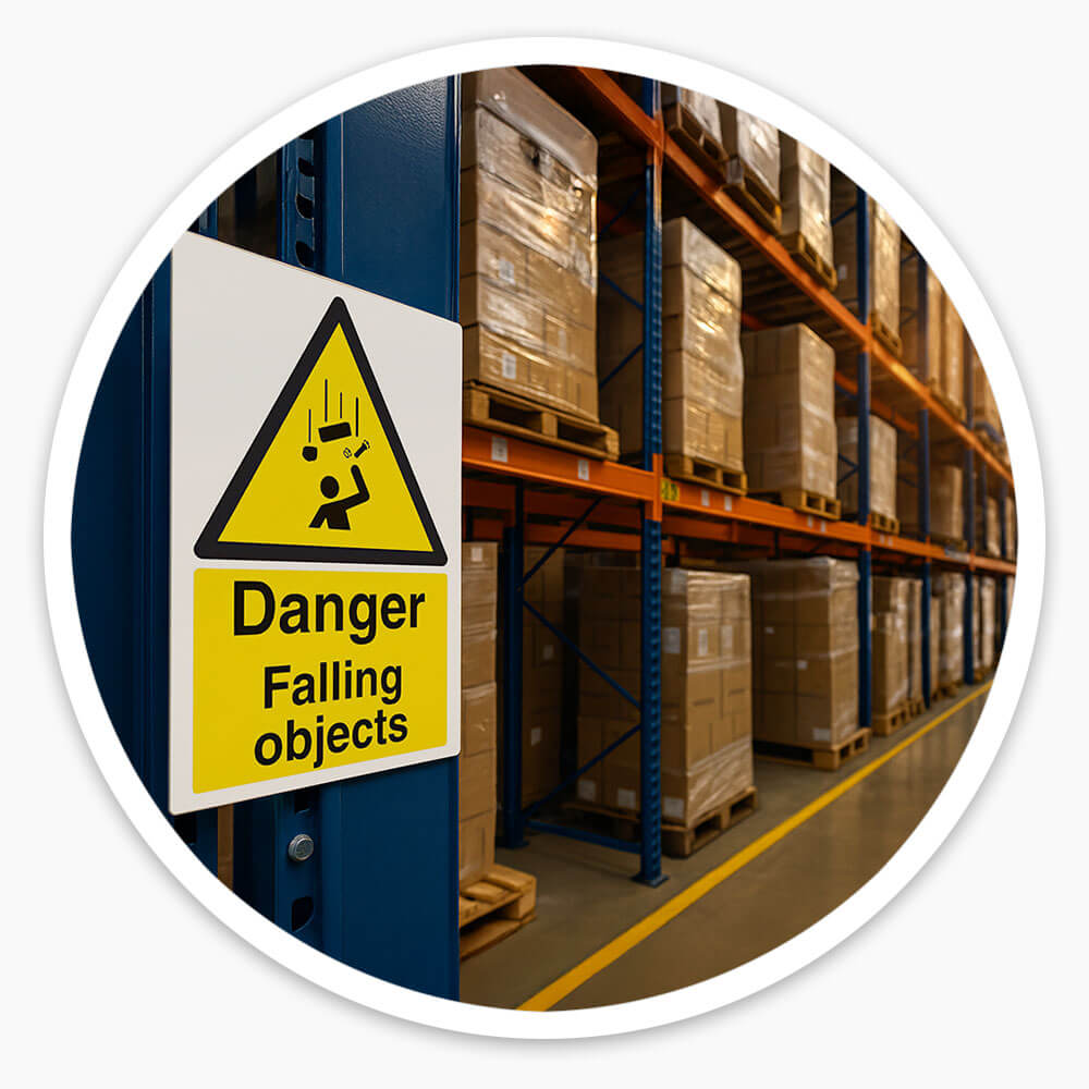 "Falling Objects" Warning Safety Sign