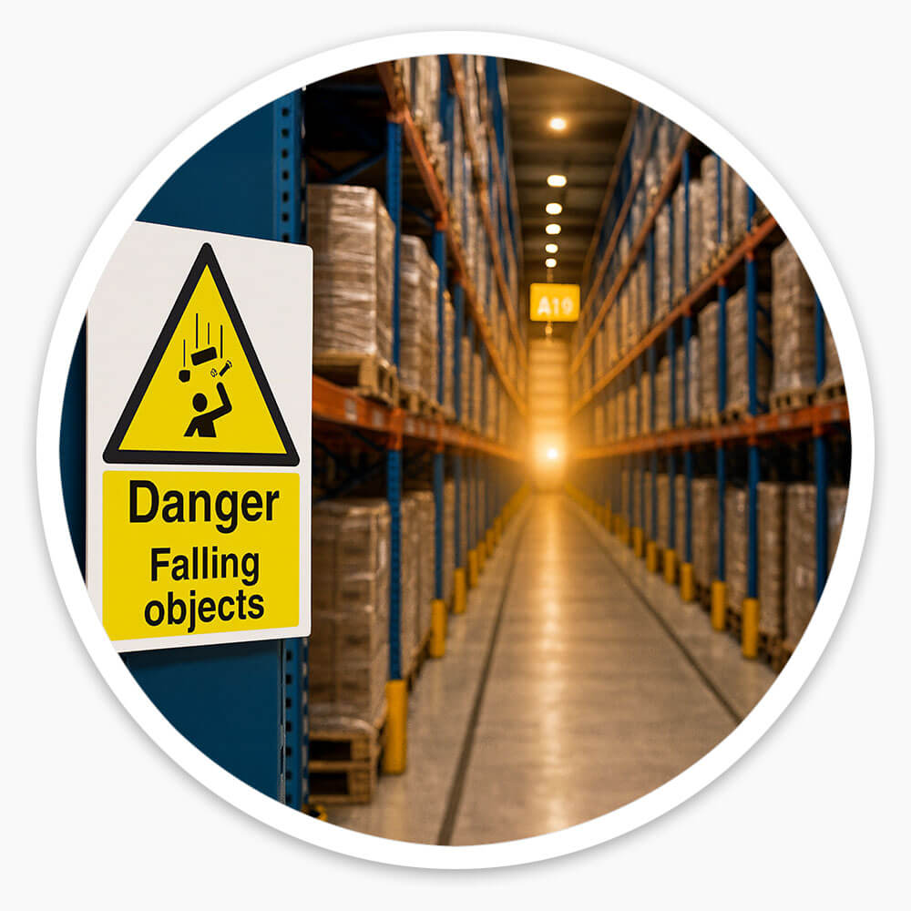 "Falling Objects" Warning Safety Sign
