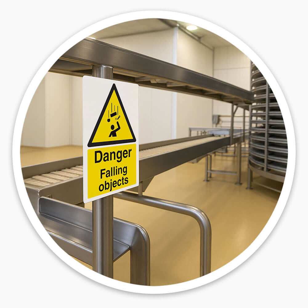 "Falling Objects" Warning Safety Sign