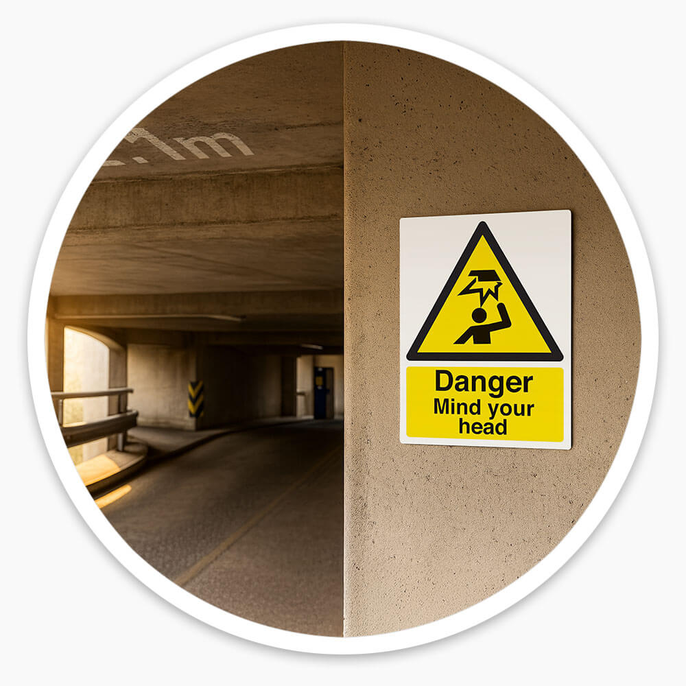 "Mind Your Head" Warning Safety Sign
