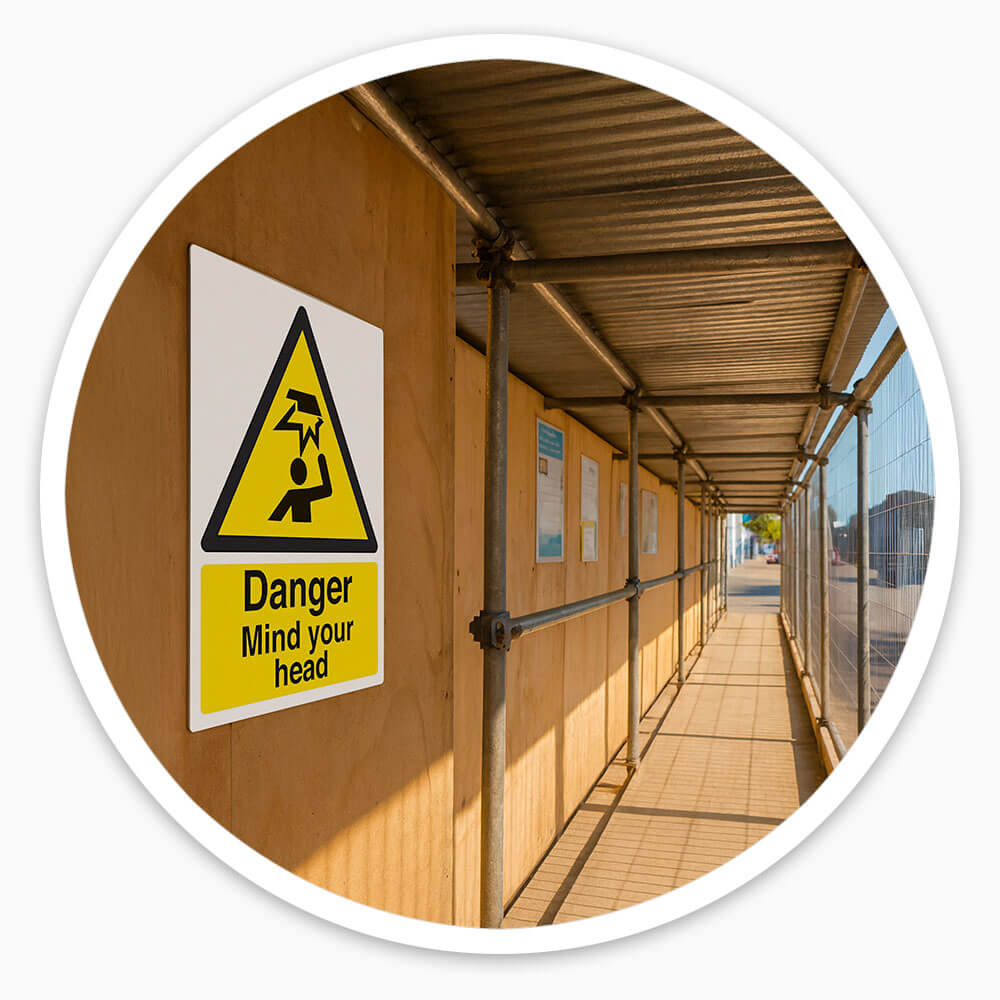 "Mind Your Head" Warning Safety Sign