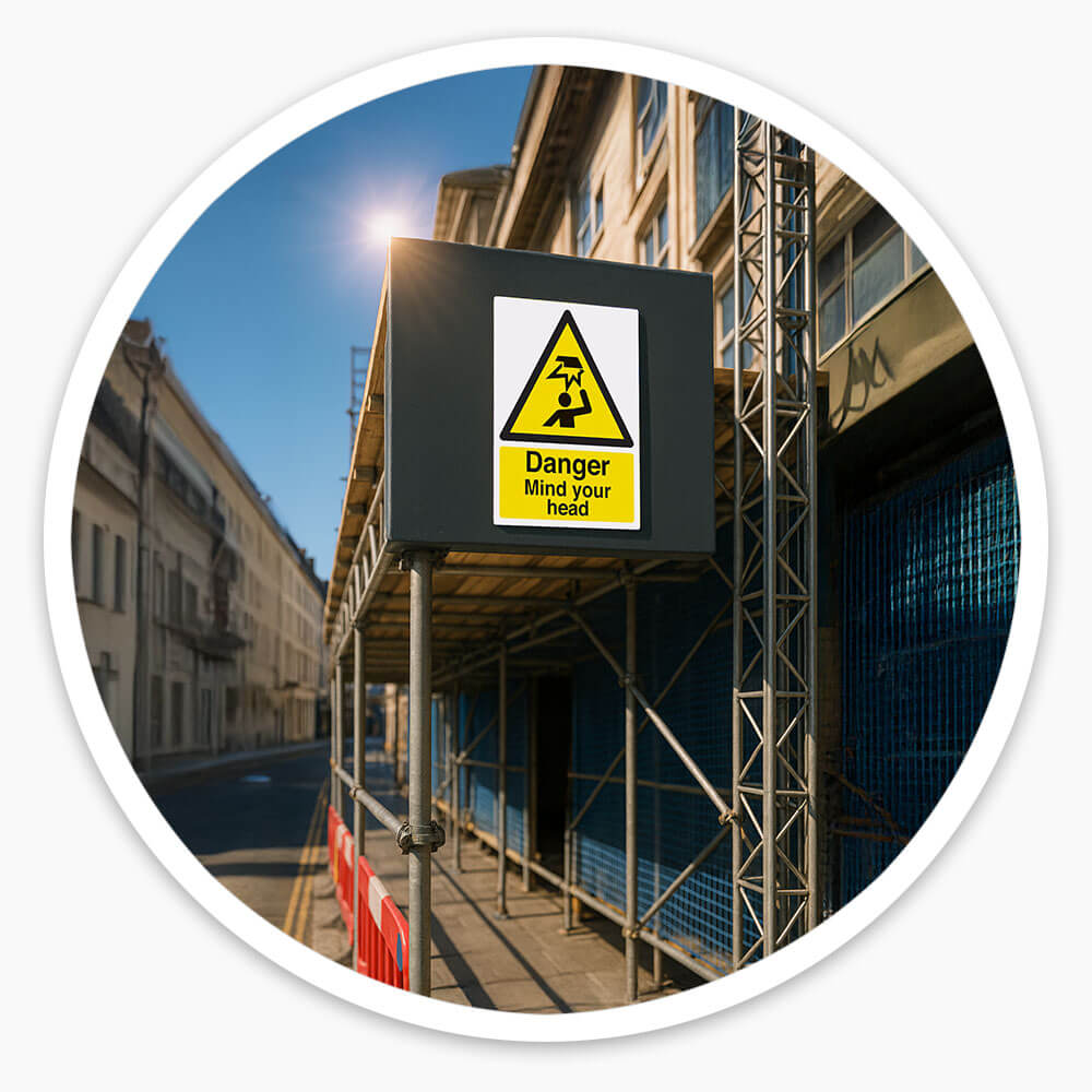 "Mind Your Head" Warning Safety Sign