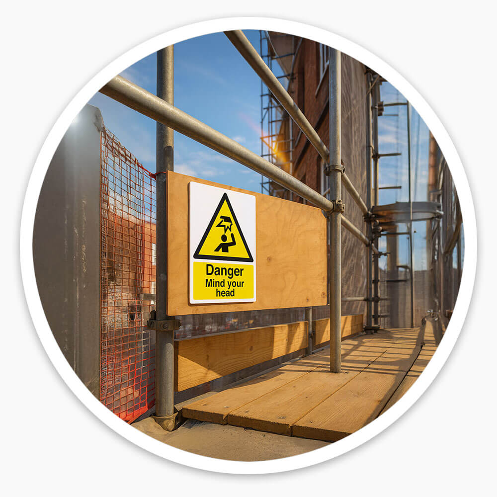 "Mind Your Head" Warning Safety Sign