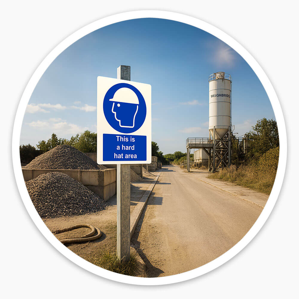 "Hard Hat Area" Mandatory Site Safety Sign