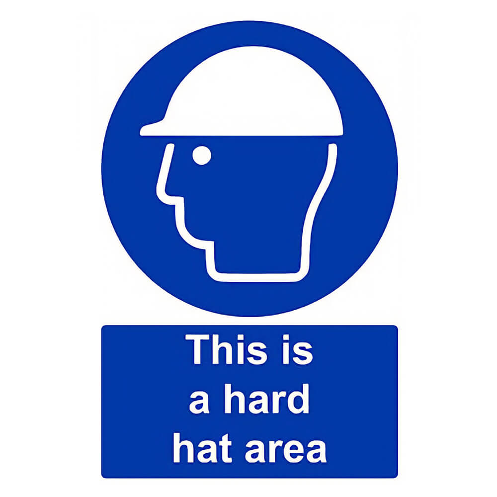"Hard Hat Area" Mandatory Site Safety Sign