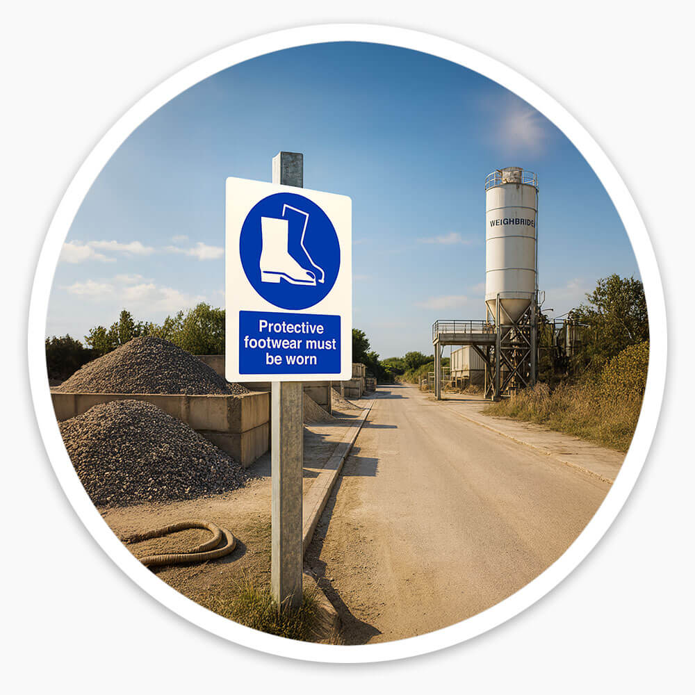 "Wear Boots" Mandatory Site Safety Sign