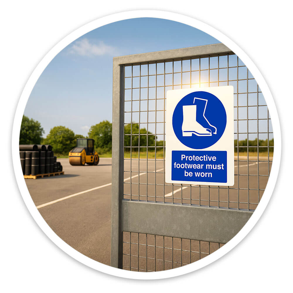 "Wear Boots" Mandatory Site Safety Sign