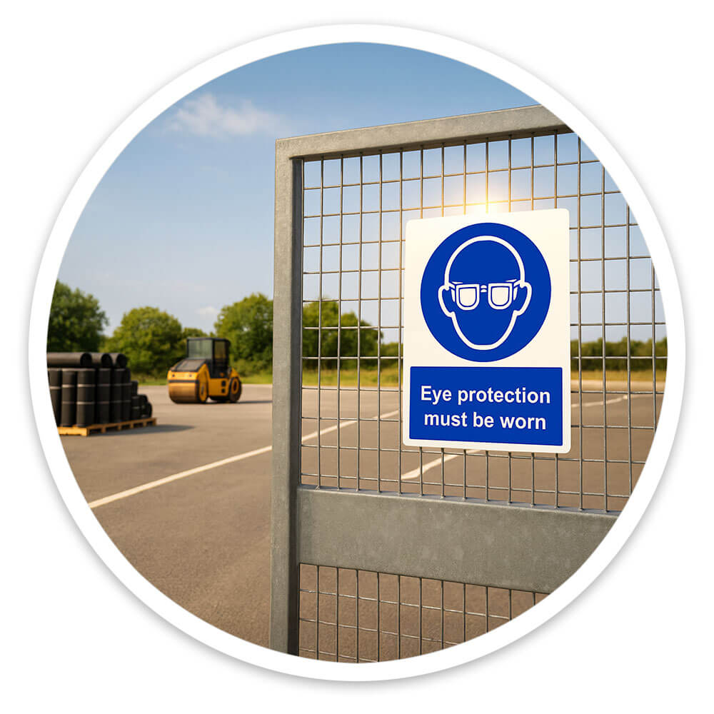 "Eye Protection" Mandatory Site Safety Sign