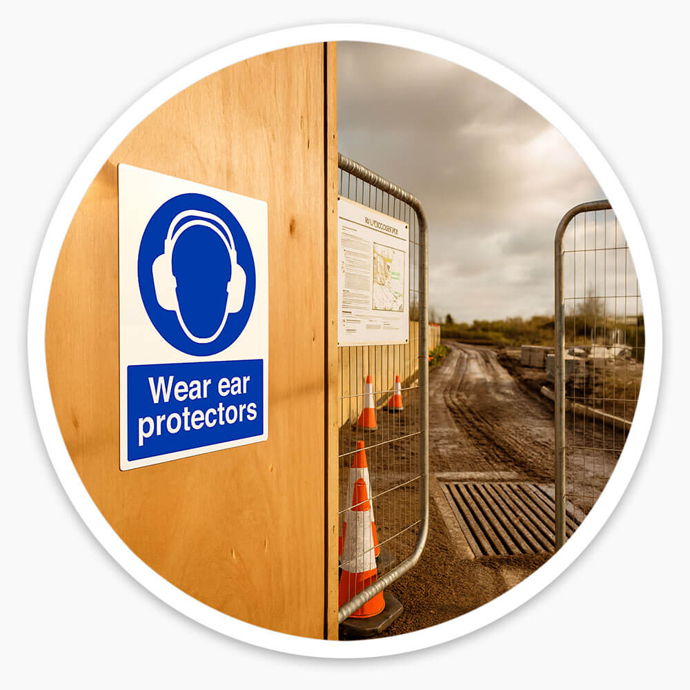 "Ear Protection" Mandatory Site Safety Sign
