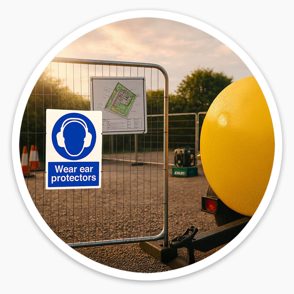 "Ear Protection" Mandatory Site Safety Sign