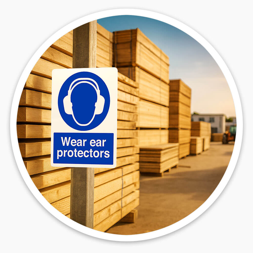 "Ear Protection" Mandatory Site Safety Sign