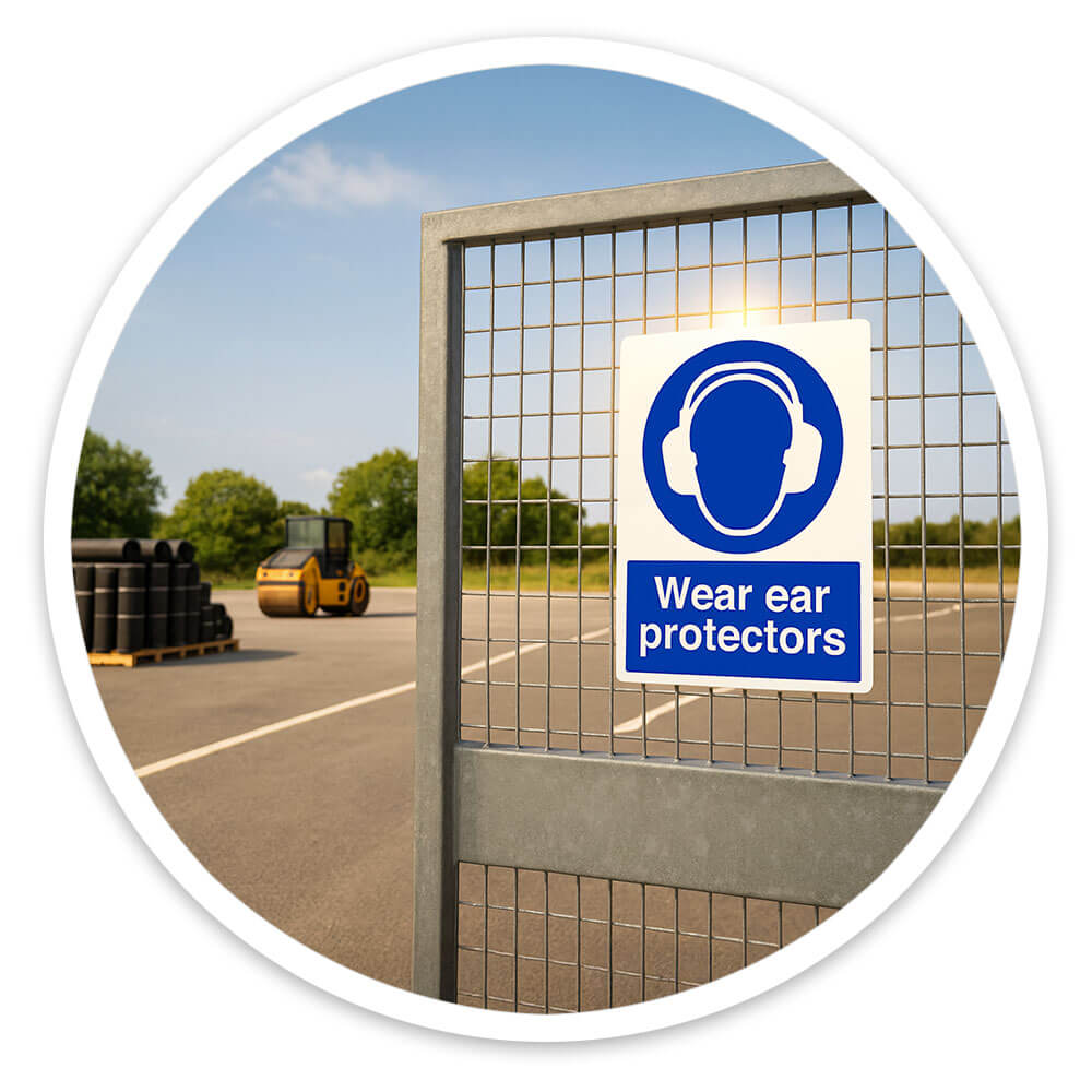 "Ear Protection" Mandatory Site Safety Sign