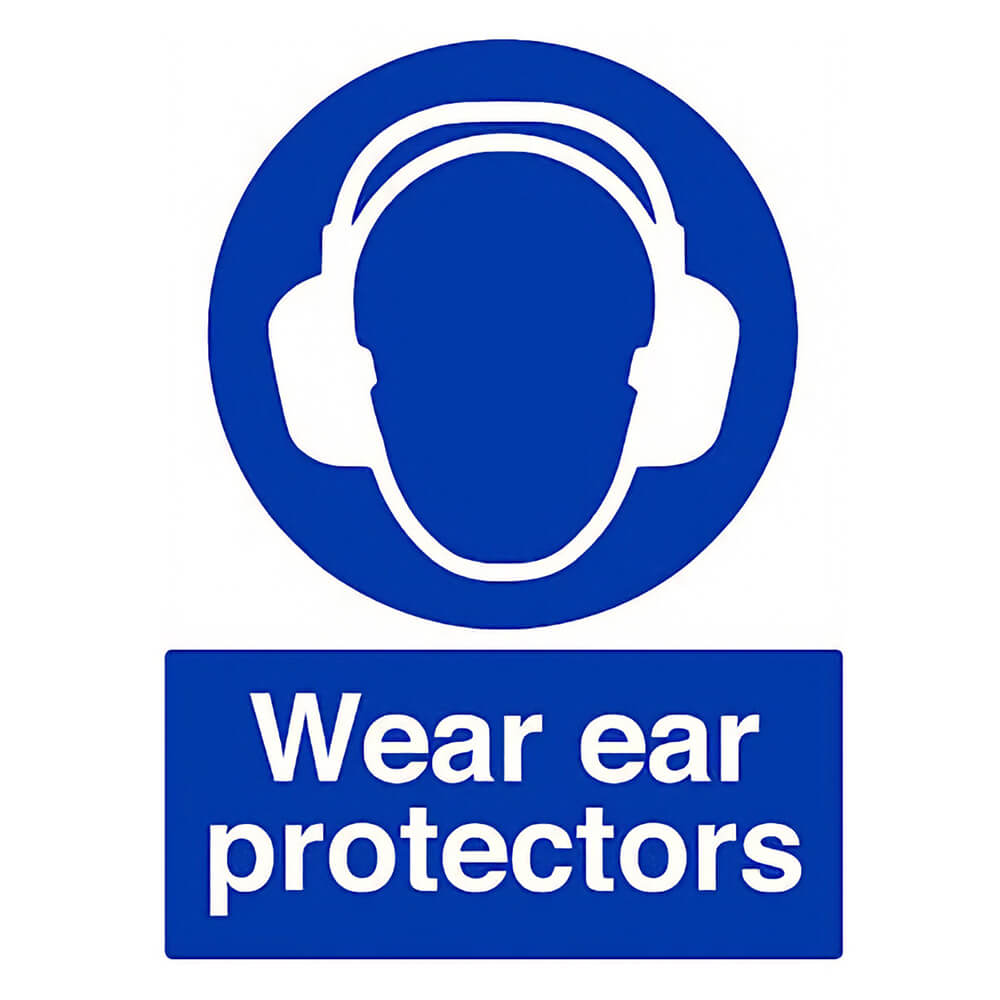 "Ear Protection" Mandatory Site Safety Sign