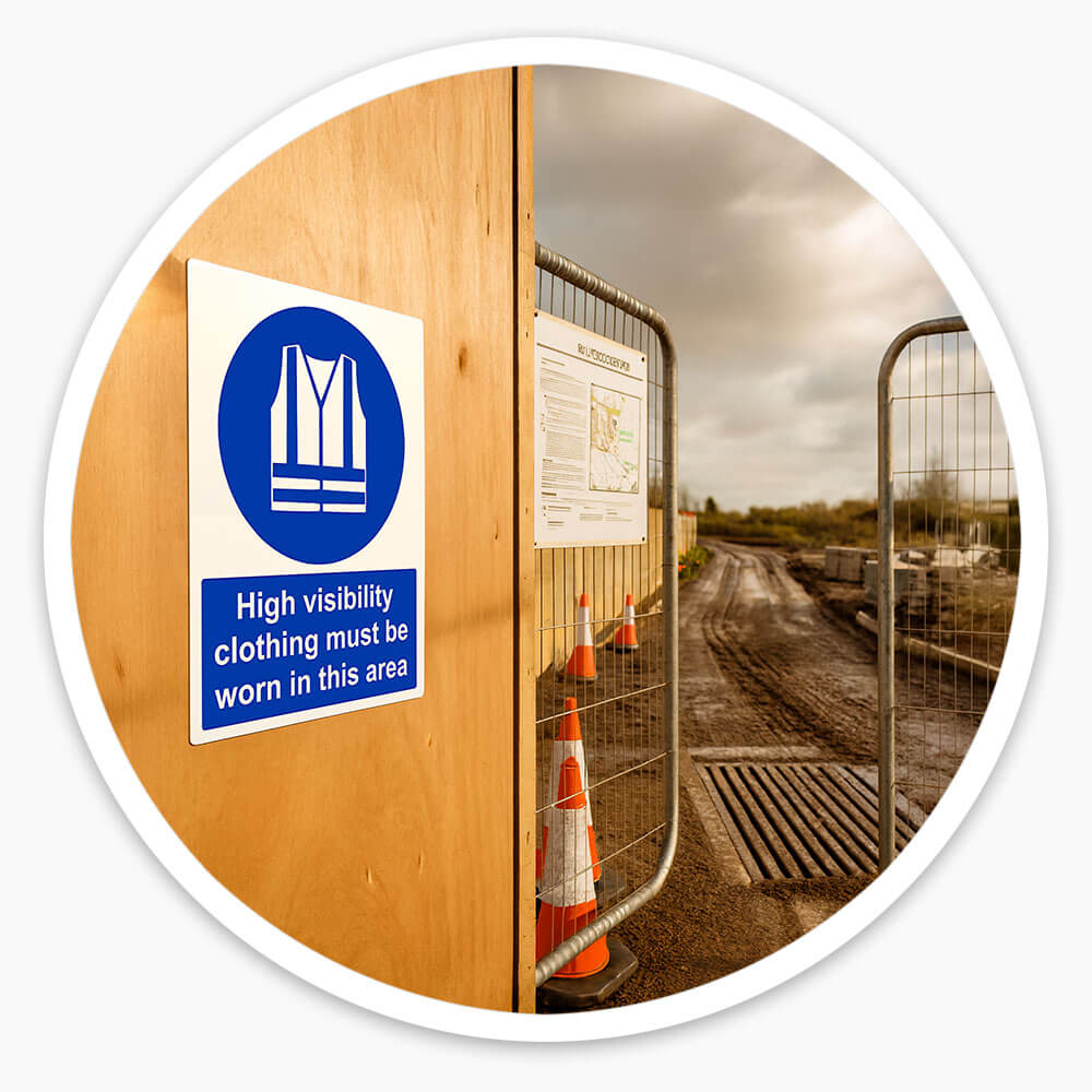 "High Vis" Mandatory Site Safety Sign