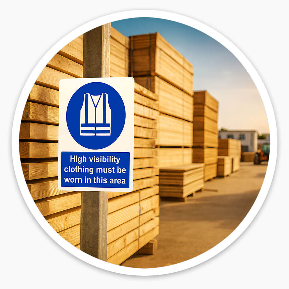 "High Vis" Mandatory Site Safety Sign