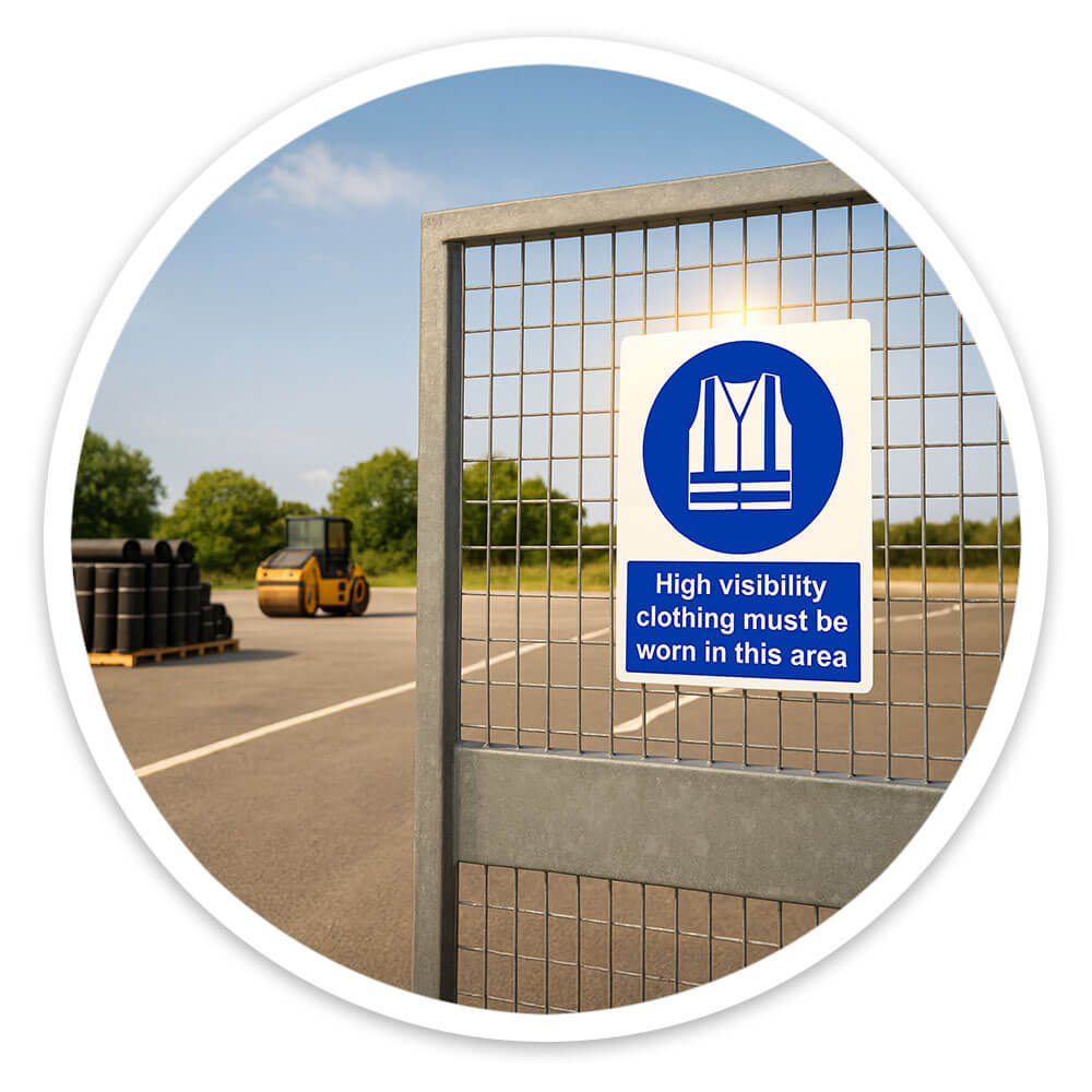 "High Vis" Mandatory Site Safety Sign