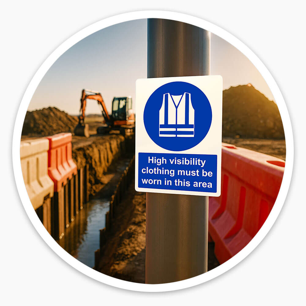 "High Vis" Mandatory Site Safety Sign
