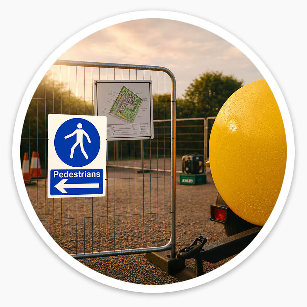 "Pedestrians Keep Left" Mandatory Site Safety Sign