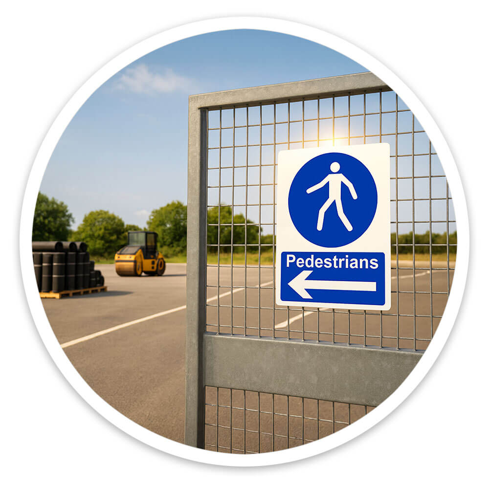 "Pedestrians Keep Left" Mandatory Site Safety Sign