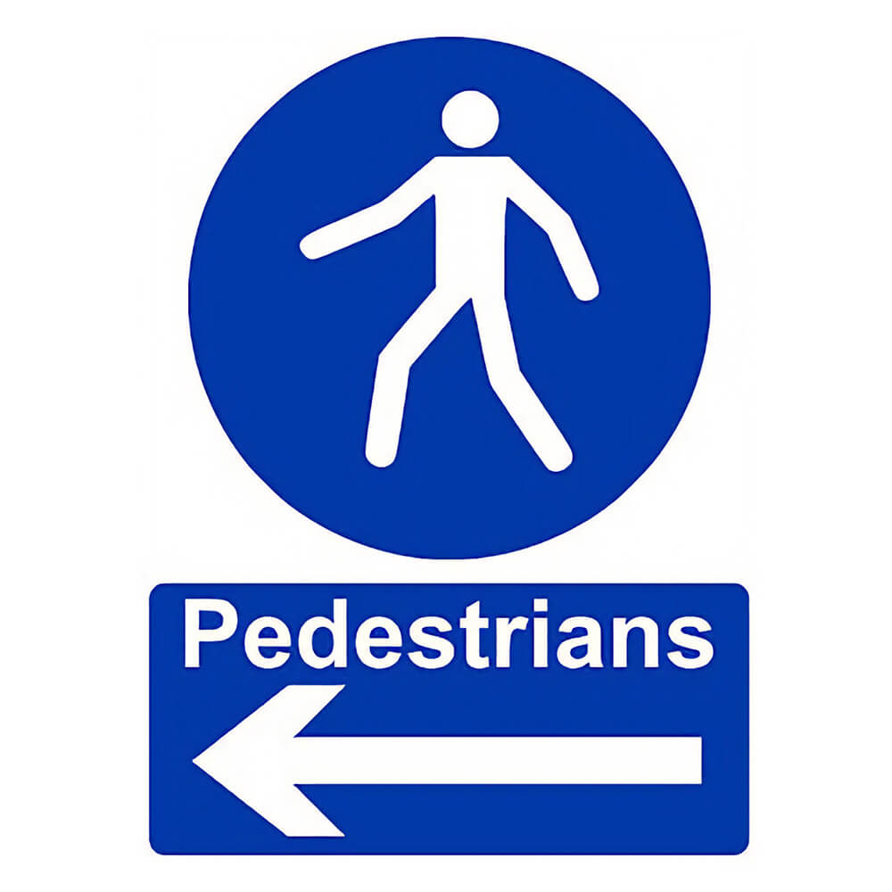 "Pedestrians Keep Left" Mandatory Site Safety Sign