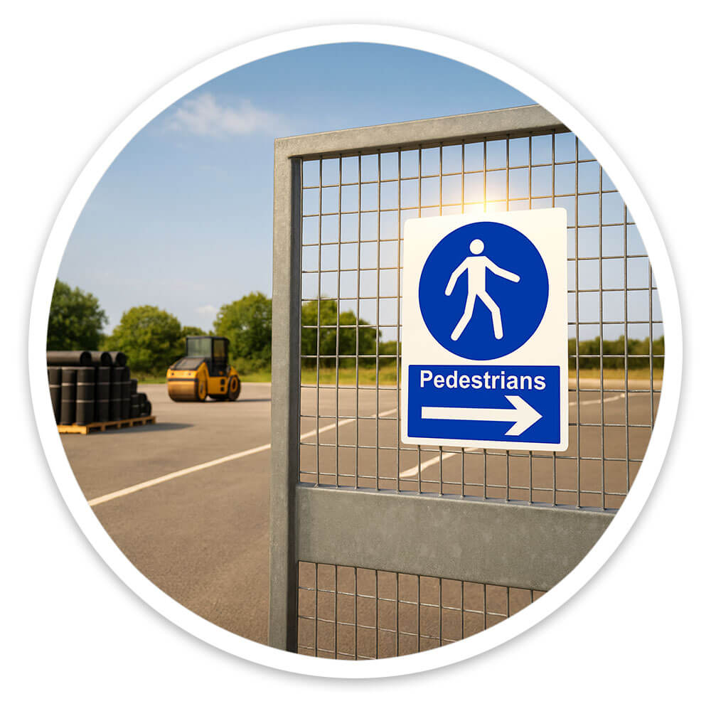"Pedestrians Keep Right" Mandatory Site Safety Sign