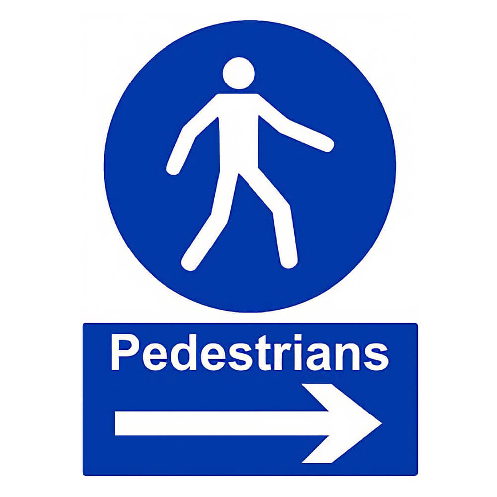 "Pedestrians Keep Right" Mandatory Site Safety Sign