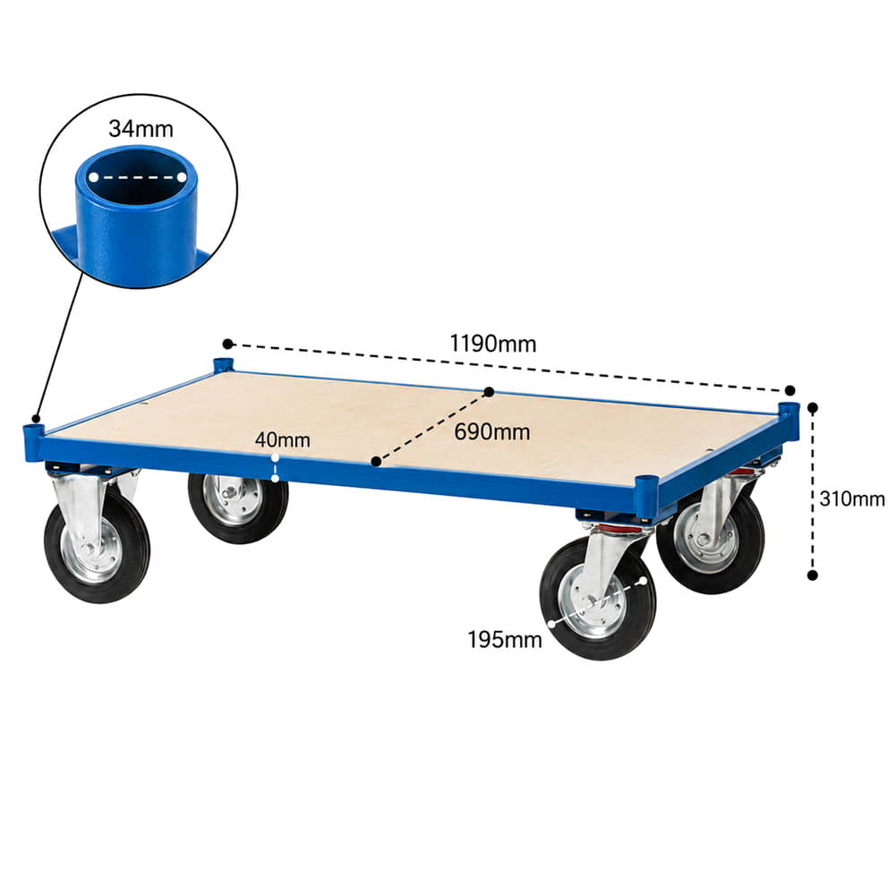 Platform Dolly Cart dimensions