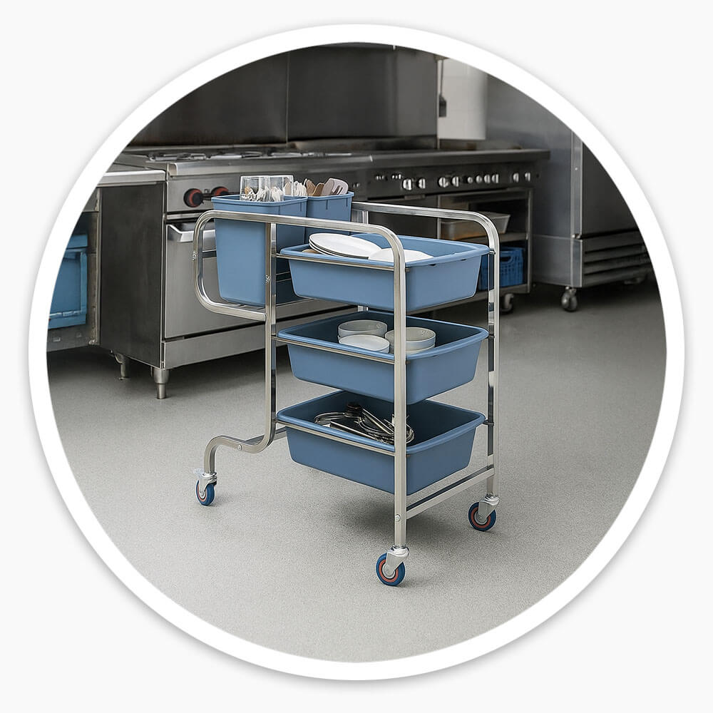Stainless Steel Bussing Trolley