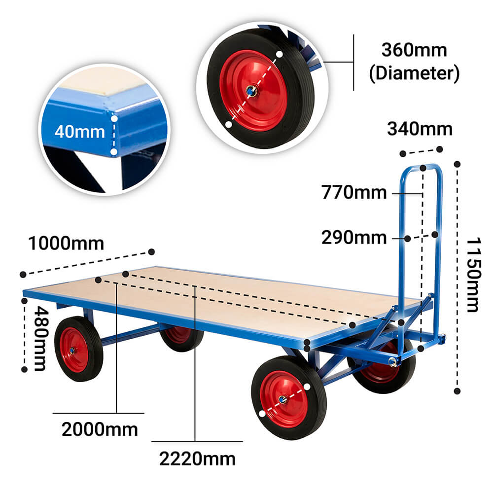 Flatbed Turntable Trolley