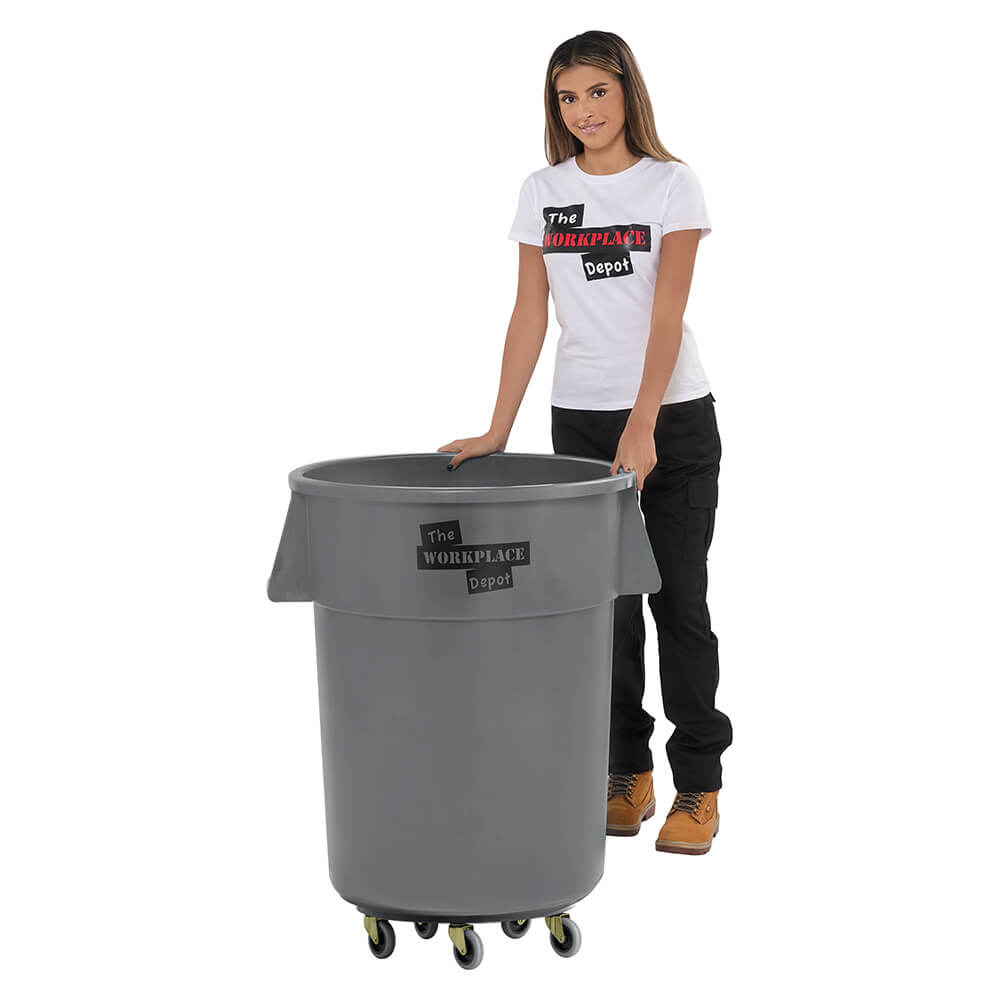 Round Utility Bin with Dolly