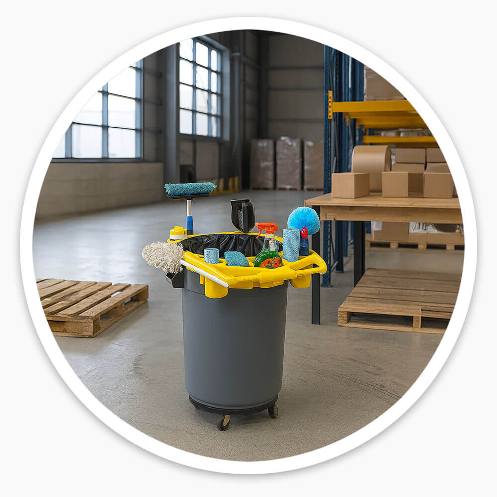 Rolling Bin with Rim Caddy