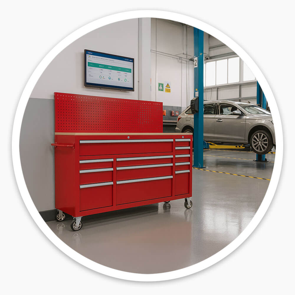 Rolling Workbench with Pegboard