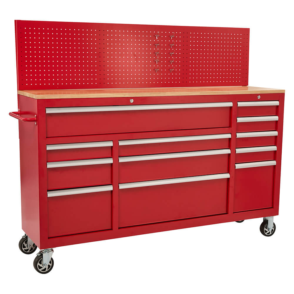 Rolling Workbench with Pegboard