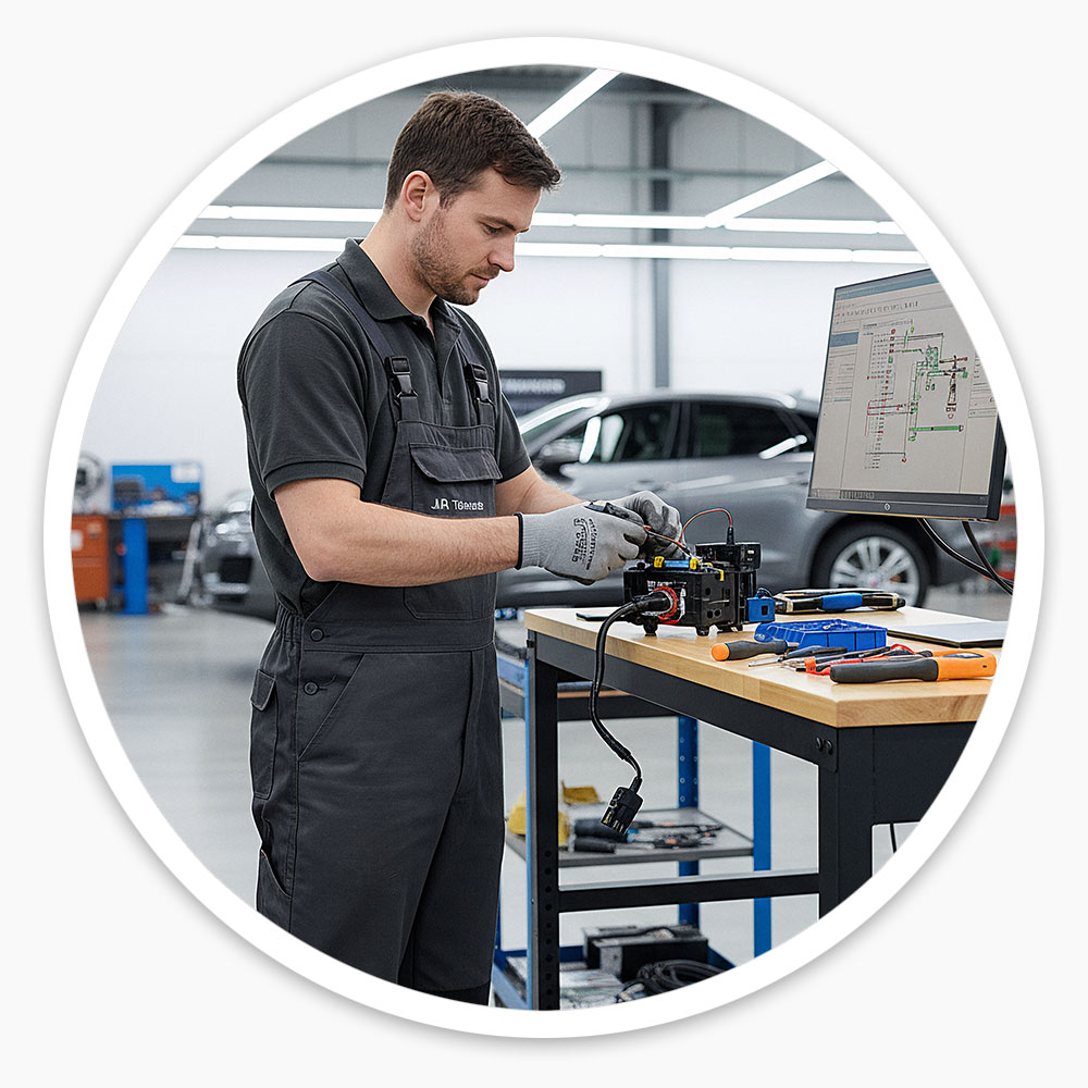 Adjustable Workbench with Plug