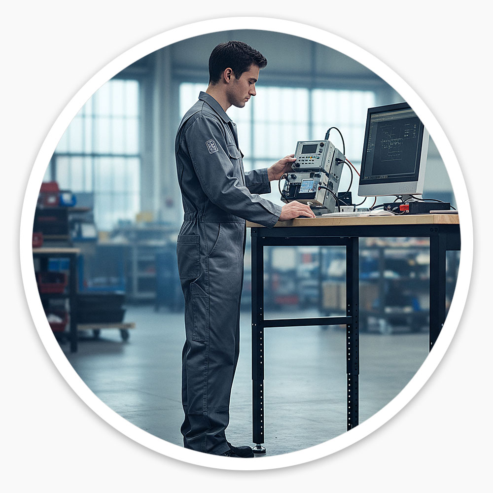 Adjustable Workbench with Plug