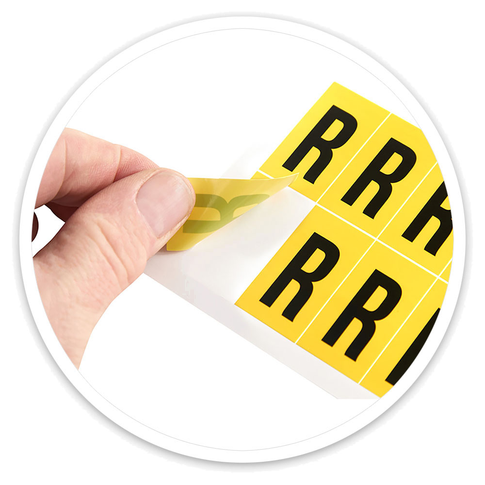 Yellow Self Adhesive Numbers & Letters