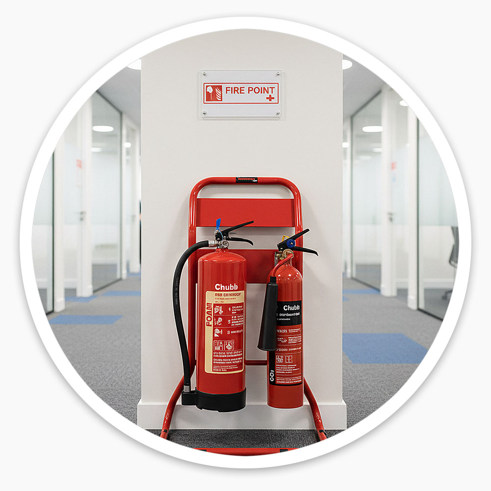 Double Fire Extinguisher Stand