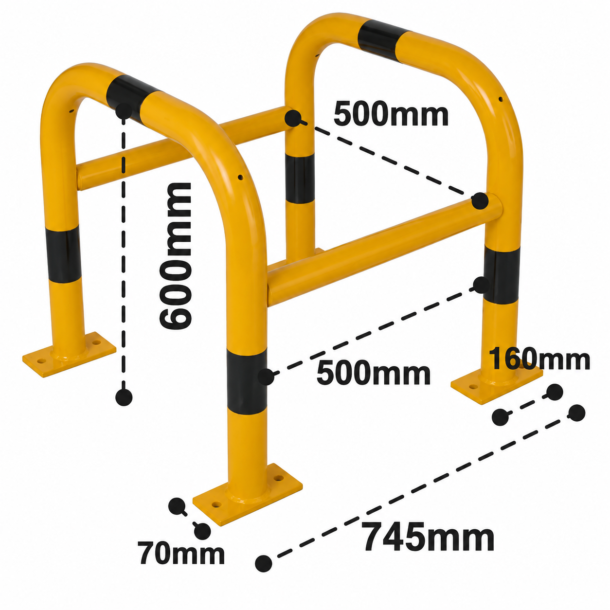 Black and Yellow 360 Column Protector