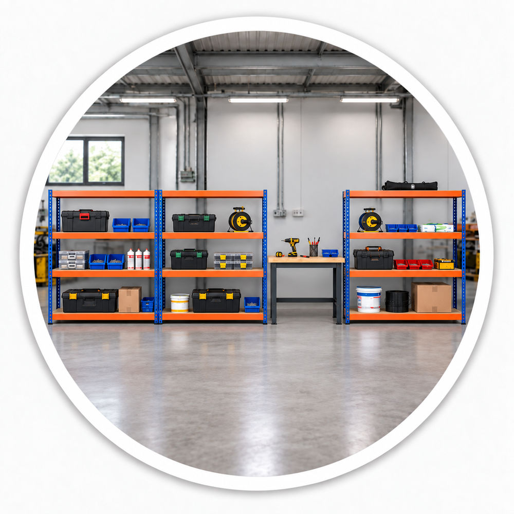 Garage Racking System - 3x Bay Kit, 4,800kg Total Capacity, 1800 x 1800 x 600mm Per Bay