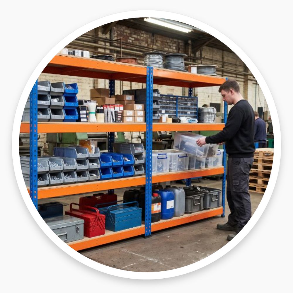 Garage Storage Racks - 2x Bay Kit, 3,200kg Total Capacity, 1800 x 1800 x 600mm Per Bay