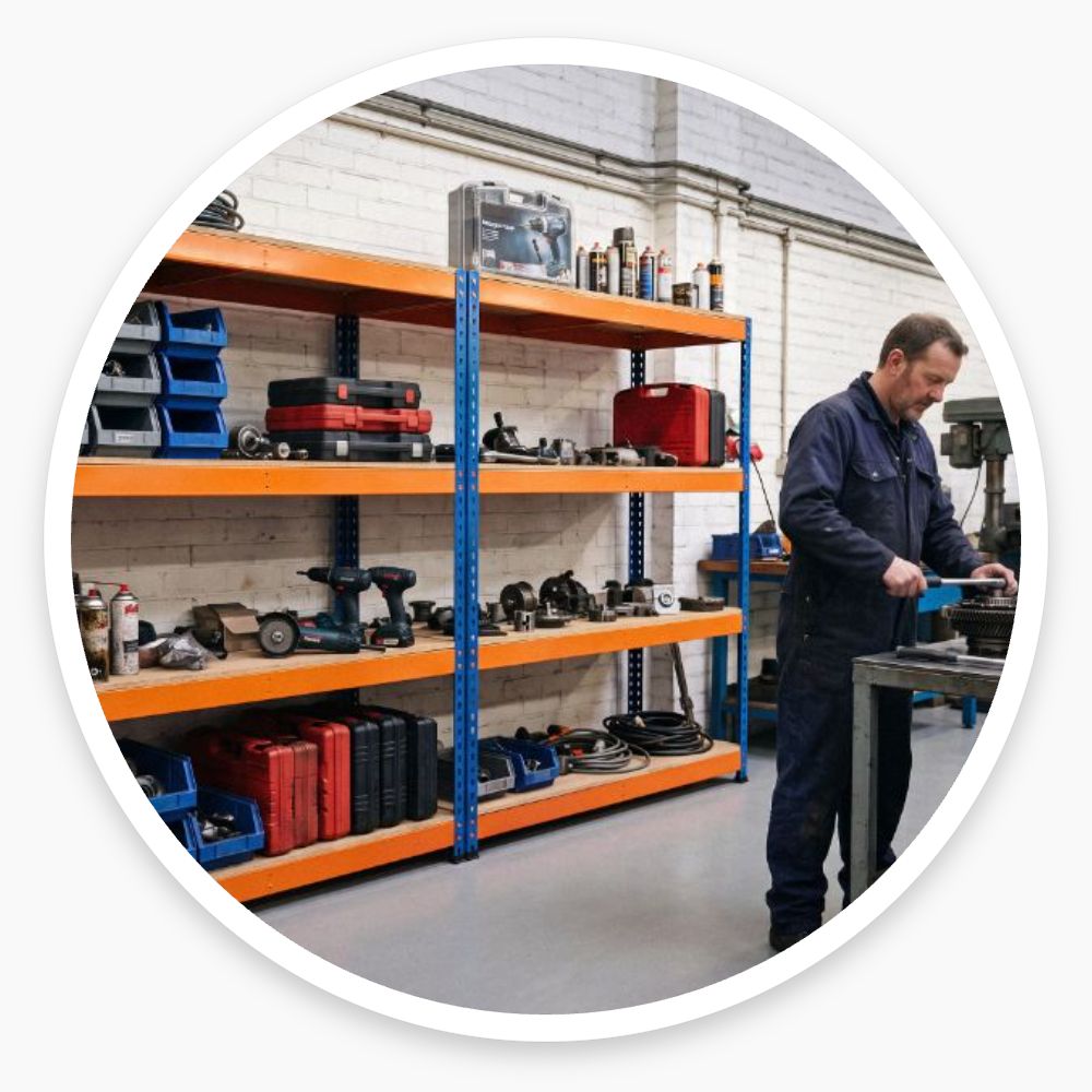 Garage Storage Racks - 2x Bay Kit, 3,200kg Total Capacity, 1800 x 1800 x 600mm Per Bay