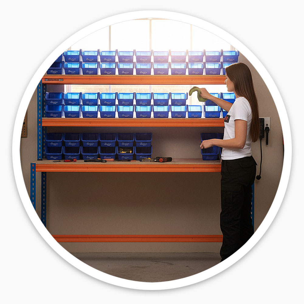 Garage Workstation with Bins